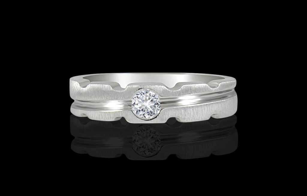 Sleek Platinum Ring For Him