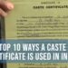 Ways a Caste Certificate is Used in India