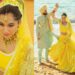 The stunning yellow lehenga!